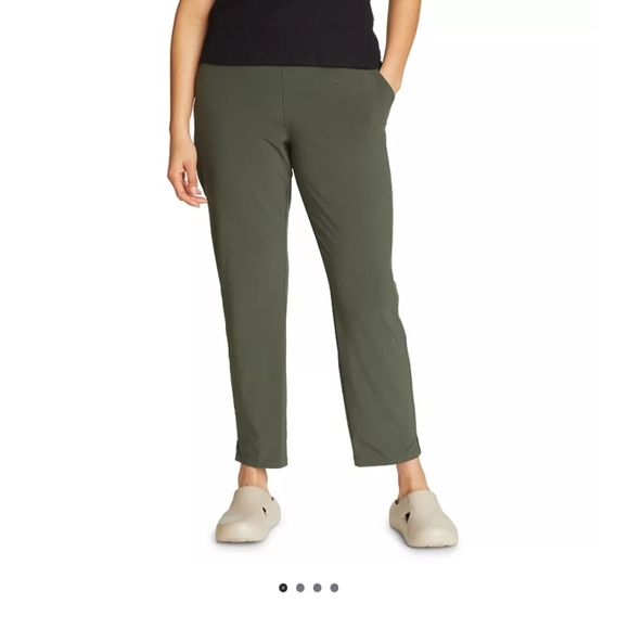 Eddie Bauer Women's XL, Olive Green Straight Leg Departure Pants - Picture 6 of 6